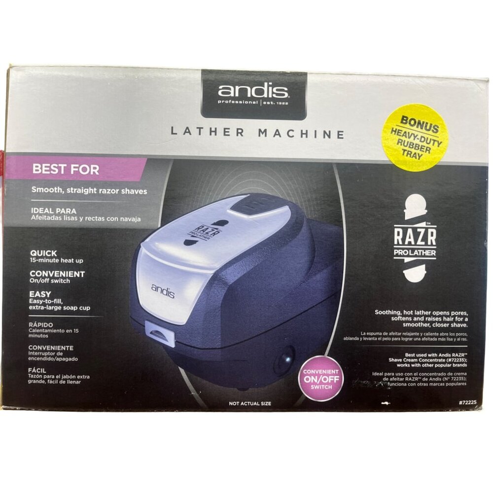 Andis Barber Plug In Lather Machine Quick Heat Up Smooth Razr New